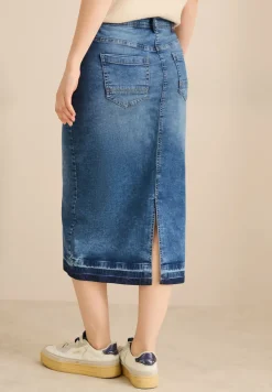 Jupe en jean midi