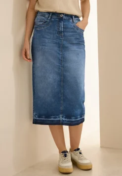 Jupe en jean midi