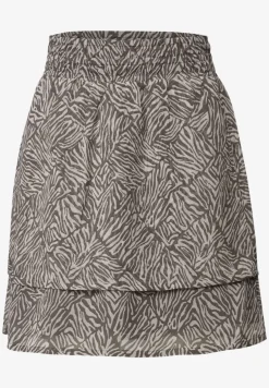 Jupe en mousseline de soie à motifs