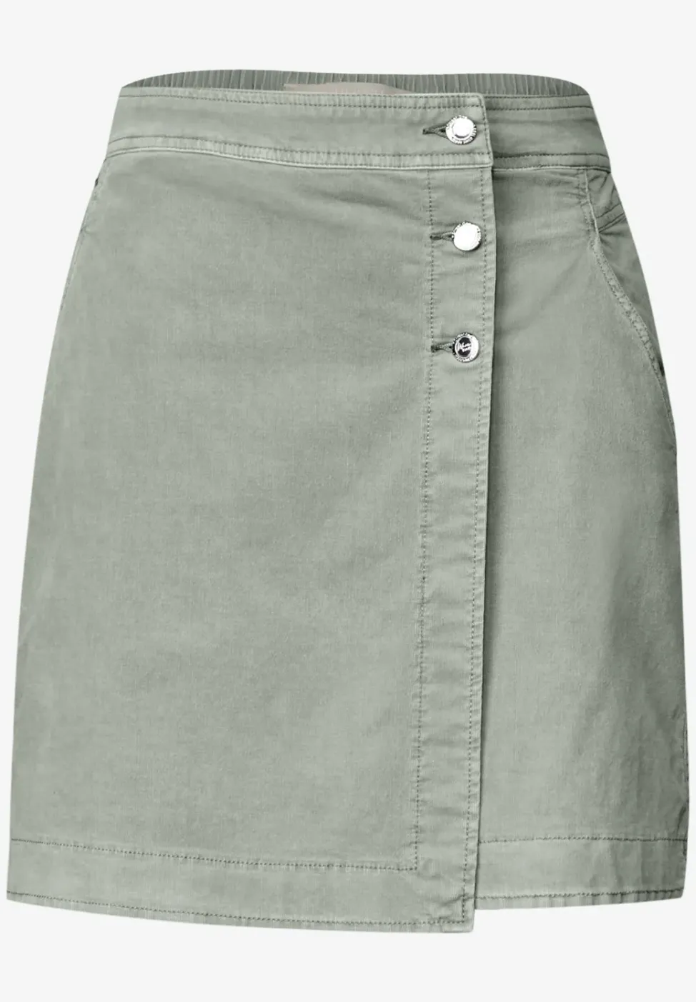Jupe en velours côtelé au look cache-cœur