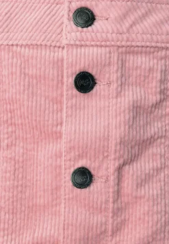 Jupe en velours côtelé avec patte de boutonnage