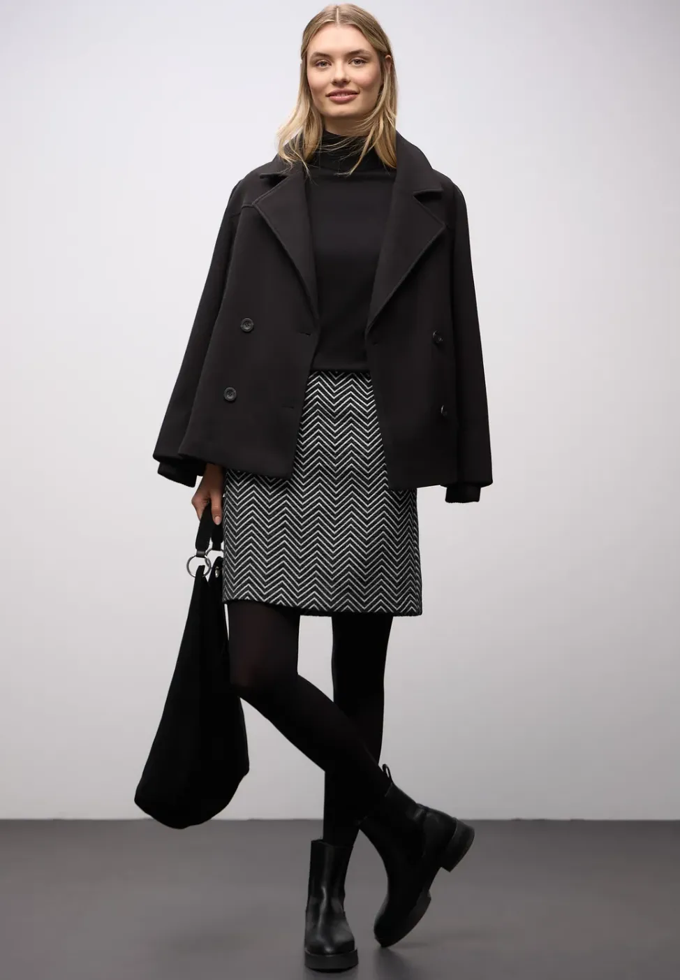 Jupe Jacquard en zigzag