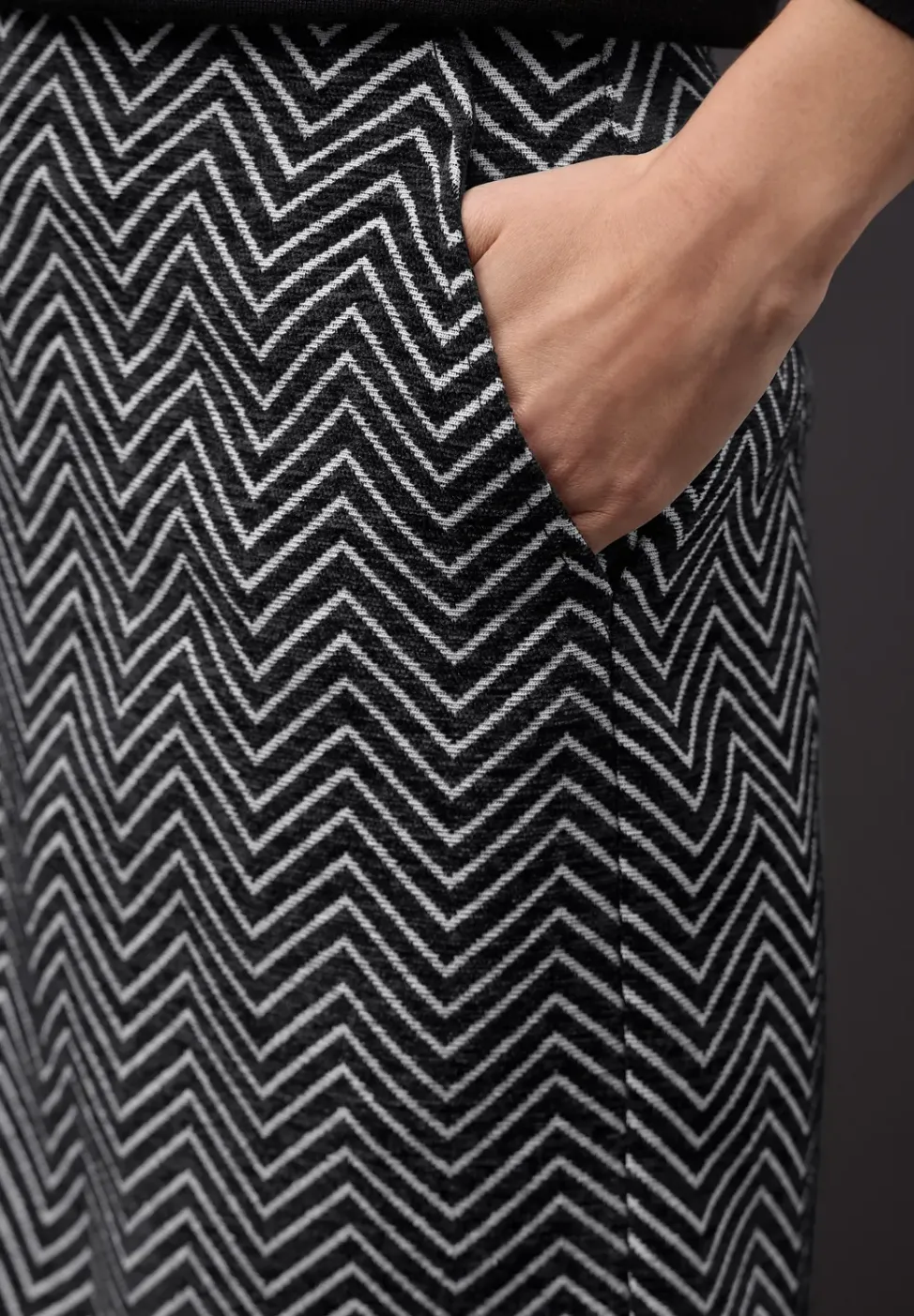 Jupe Jacquard en zigzag