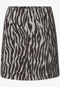 Jupe jacquard zébrée