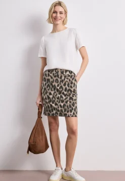 Jupe longueur genou avec ceinture paperbag