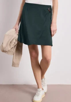 Jupe longueur genou effet cache-cœur