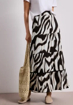 Jupe maxi en mousseline imprimée