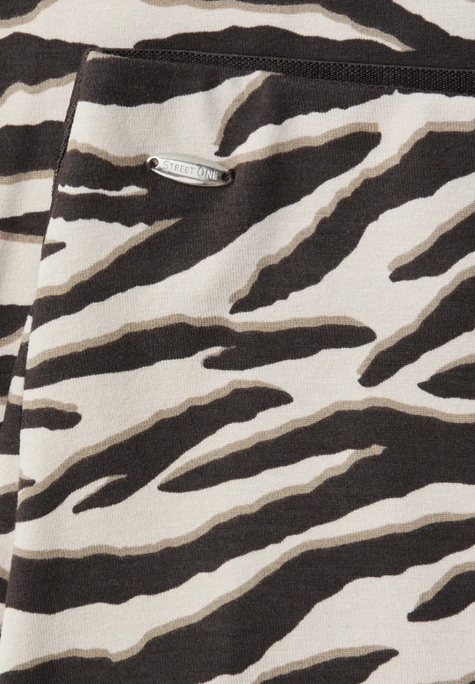 Jupe midi avec fente et imprimé animalier