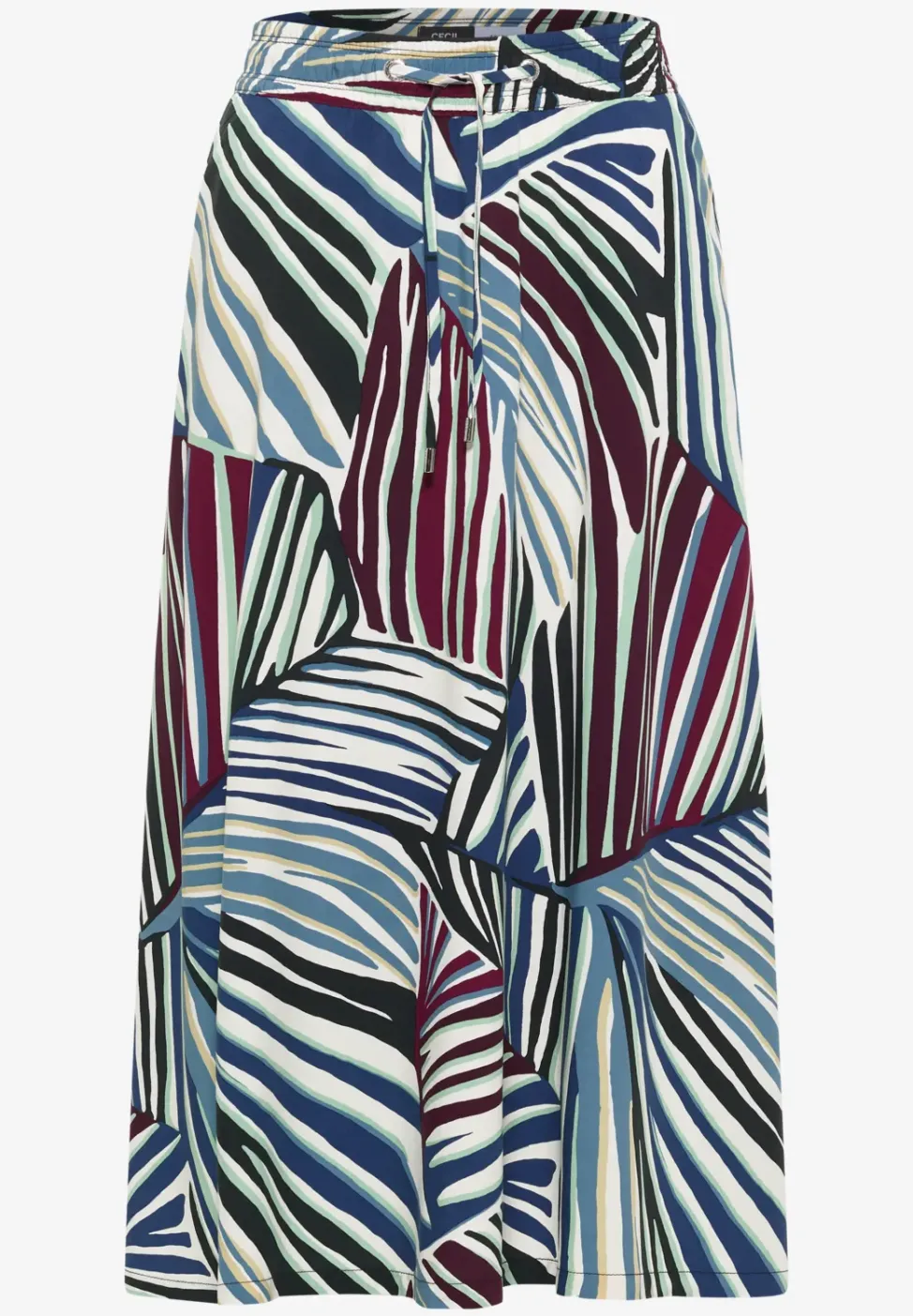 Jupe midi avec motif graphique