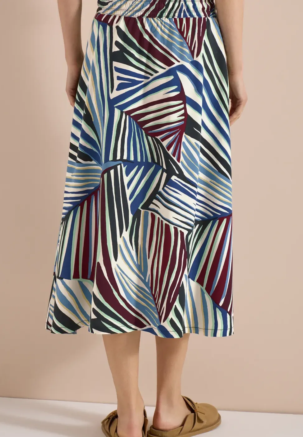 Jupe midi avec motif graphique