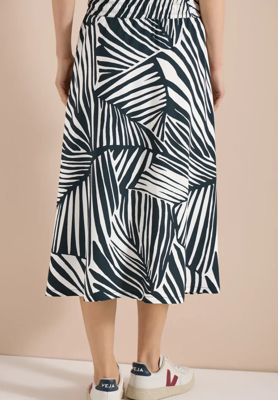 Jupe midi avec motif graphique