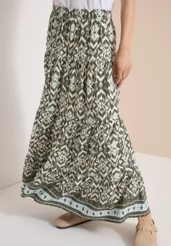 Jupe midi avec motif graphique
