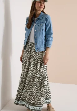 Jupe midi avec motif graphique