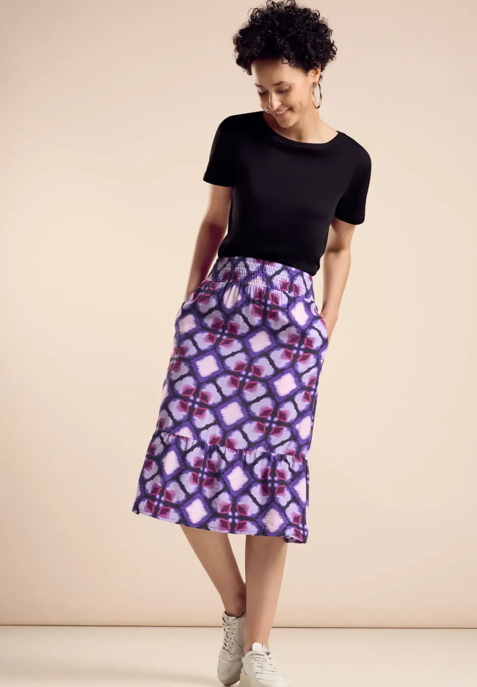 Jupe midi en jersey