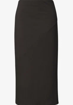 Jupe midi en jersey uni