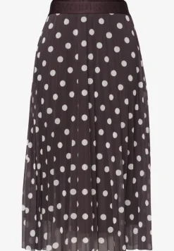 Jupe midi en maille avec imprimé