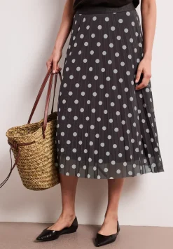 Jupe midi en maille avec imprimé