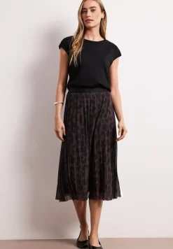 Jupe midi en maille avec imprimé
