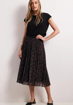 Jupe midi en maille avec imprimé