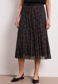 Jupe midi en maille avec imprimé