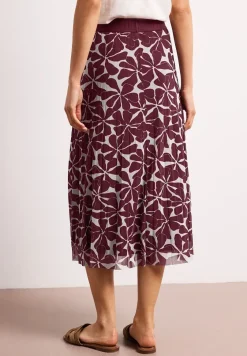 Jupe midi en maille avec imprimé