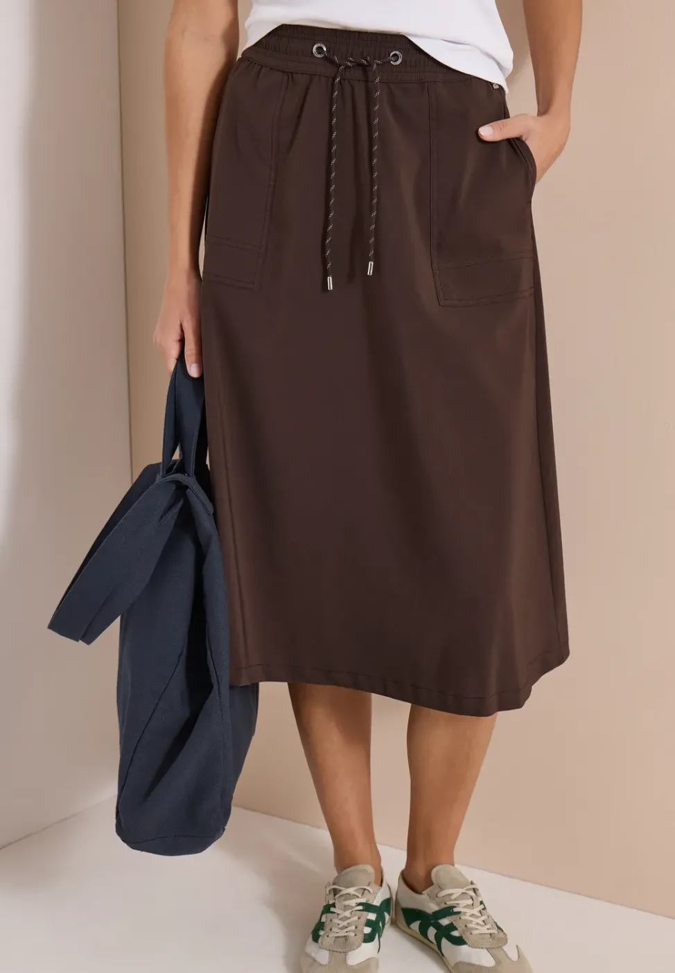Jupe midi stretch