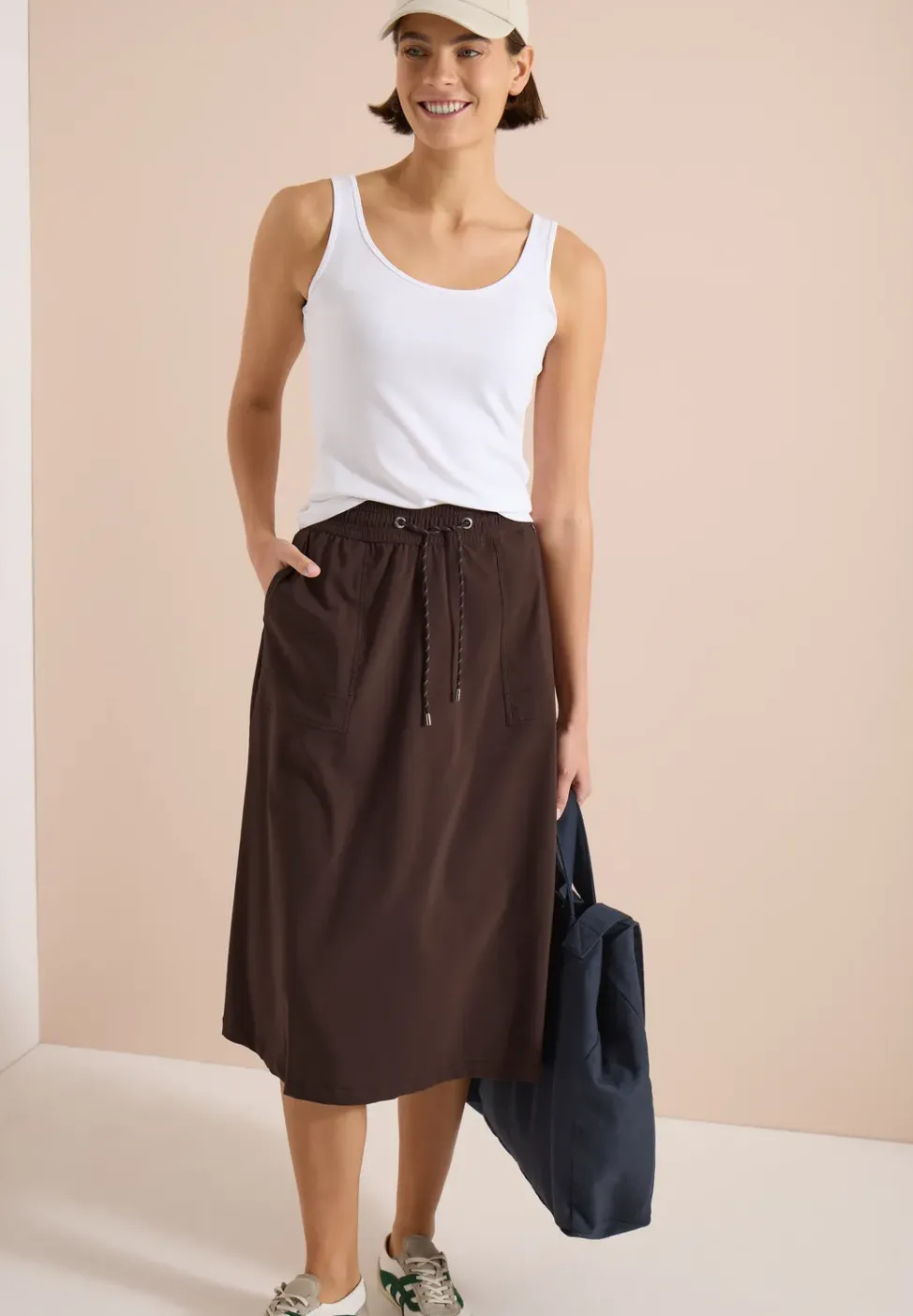 Jupe midi stretch