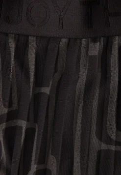 Jupe plissée en mesh avec imprimé