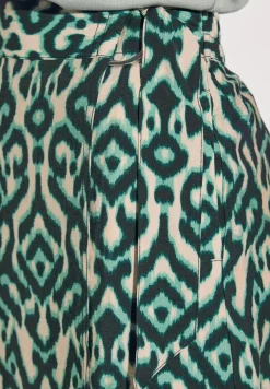 Jupe portefeuille à motifs