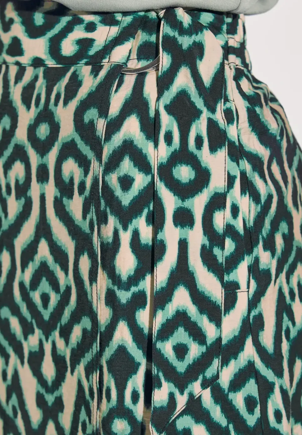 Jupe portefeuille à motifs