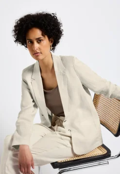 Long blazer en lin