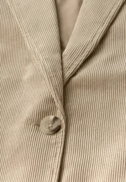 Long blazer en velours côtelé