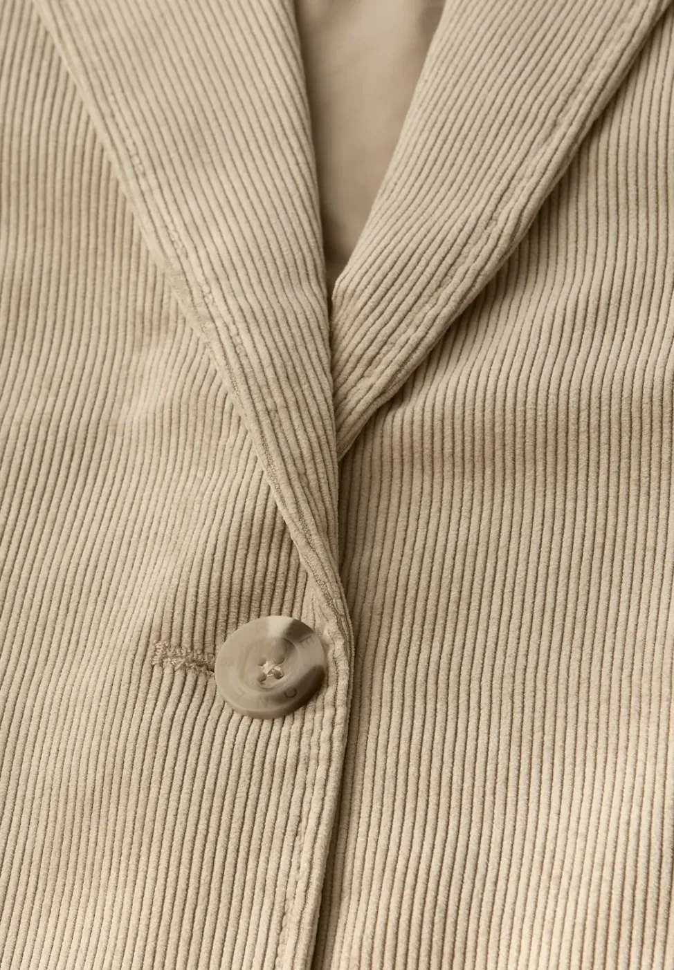 Long blazer en velours côtelé