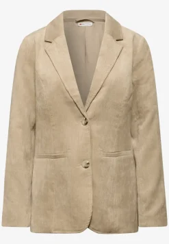Long blazer en velours côtelé