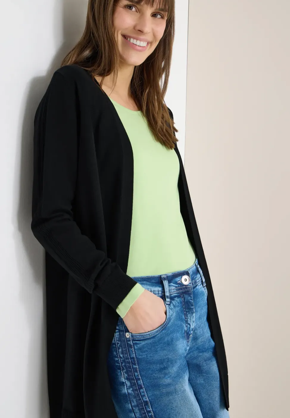 Long cardigan basique