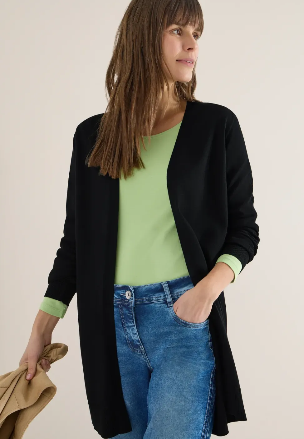 Long cardigan basique