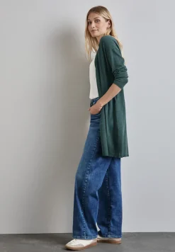 Long cardigan en maille fine
