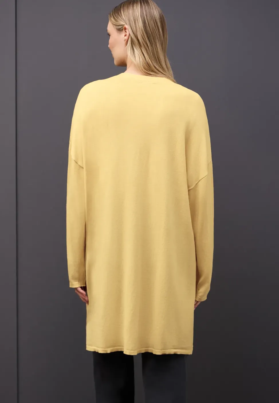 Long cardigan en maille fine
