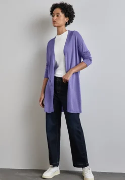Long cardigan en maille fine