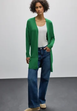 Long cardigan en maille fine