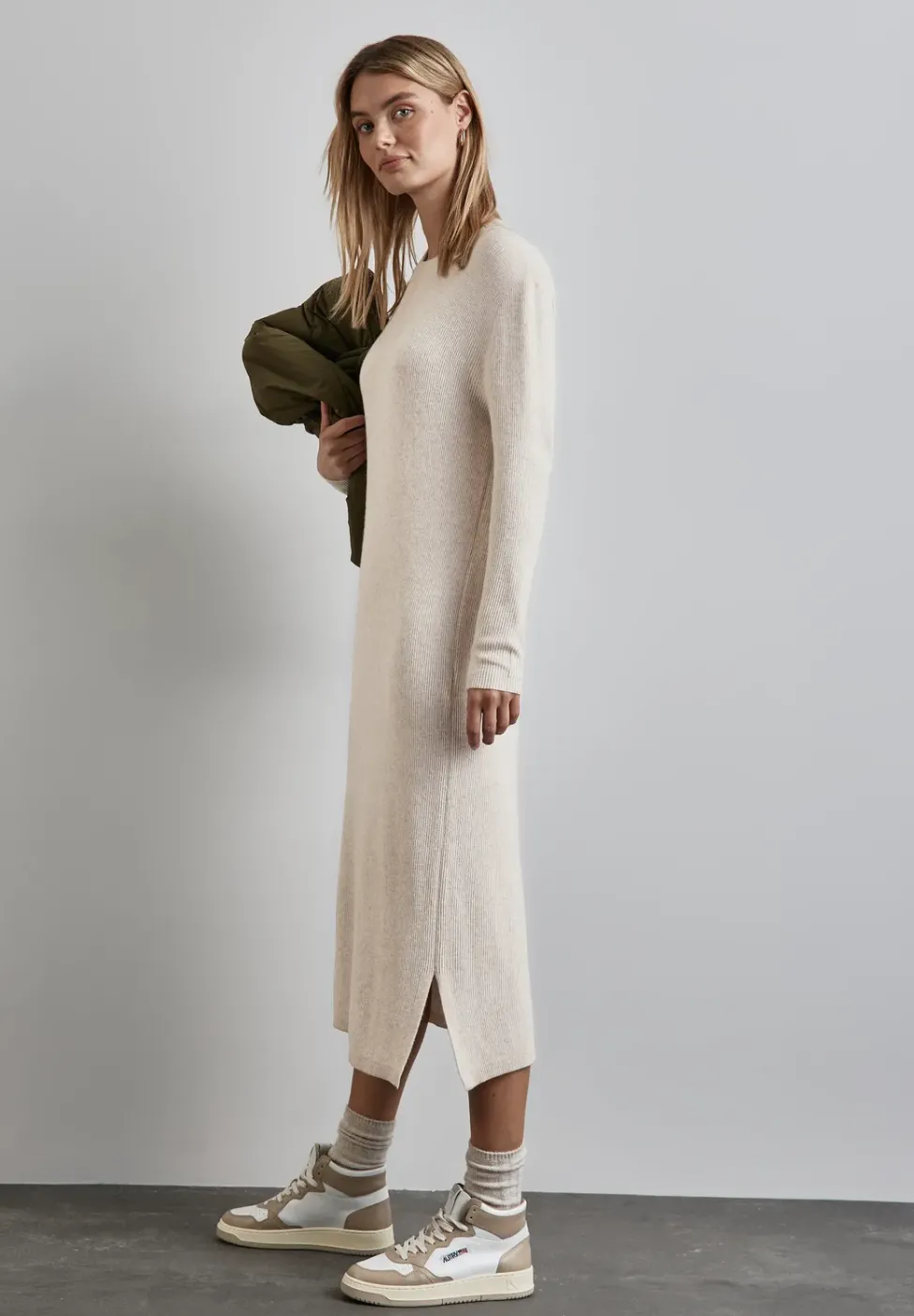 Longue robe en tricot