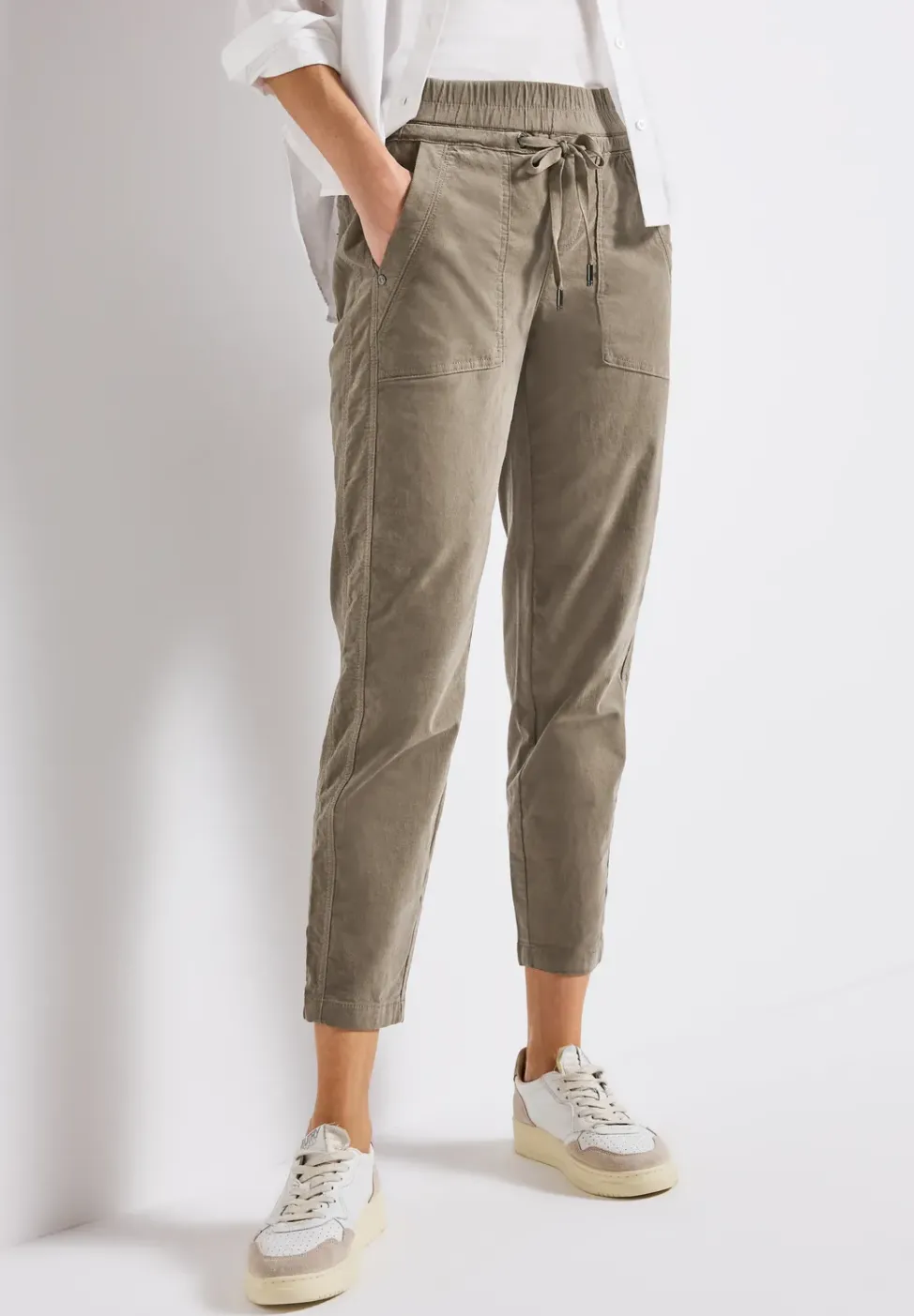 Loose Fit pantalon en velours côtelé