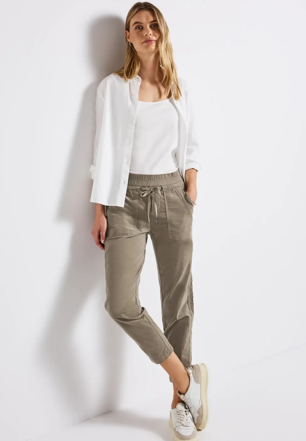 Loose Fit pantalon en velours côtelé