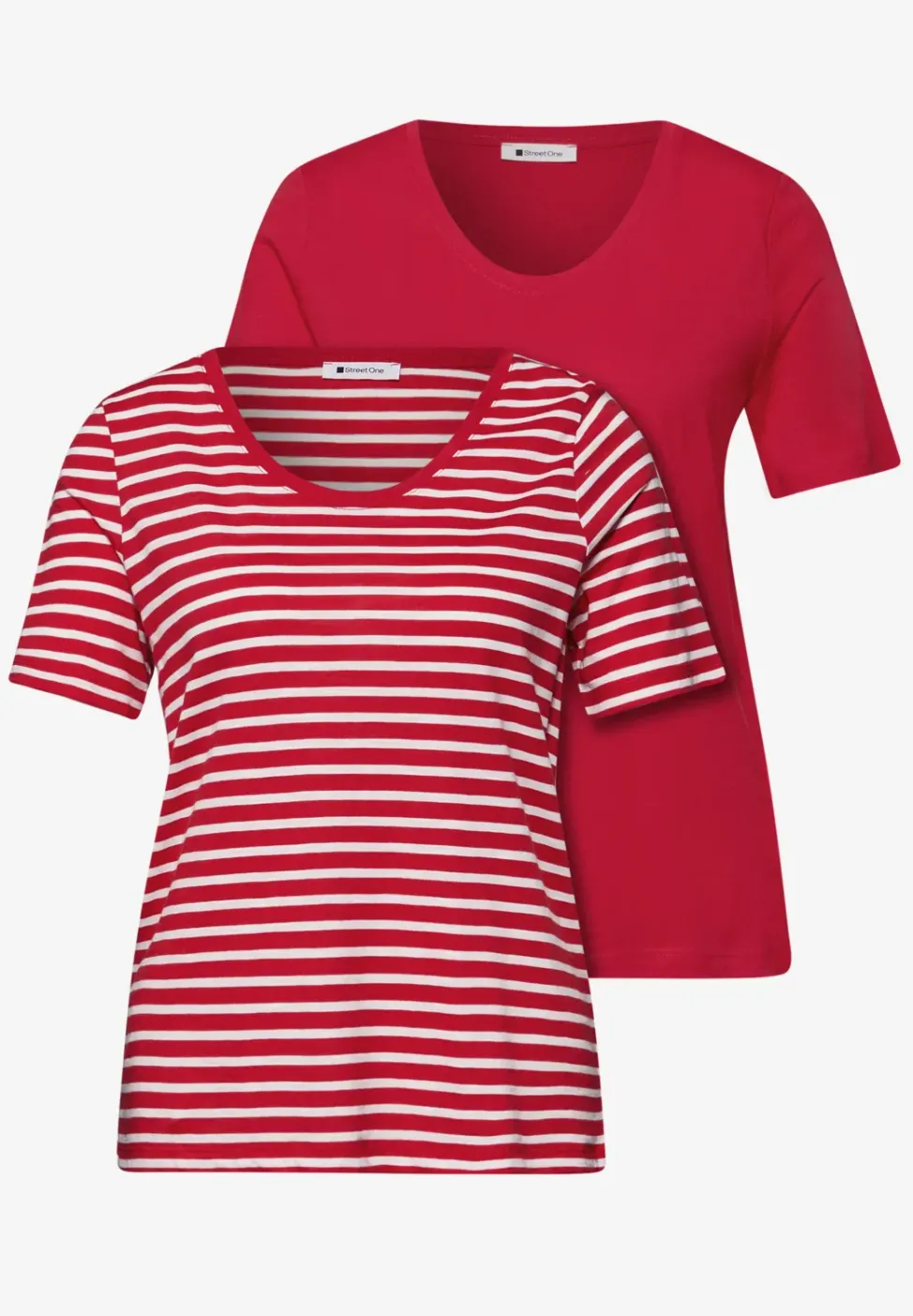 Lot de 2 T-shirts avec encolures arrondies en V