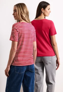 Lot de 2 T-shirts avec encolures arrondies en V