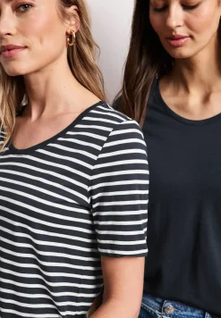 Lot de 2 T-shirts avec encolures arrondies en V