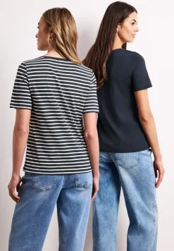 Lot de 2 T-shirts avec encolures arrondies en V