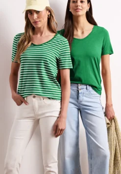 Lot de 2 T-shirts avec encolures arrondies en V