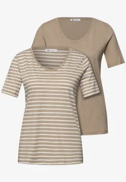 Lot de 2 T-shirts avec encolures arrondies en V