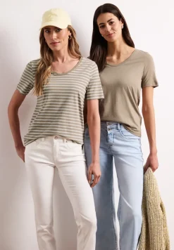 Lot de 2 T-shirts avec encolures arrondies en V